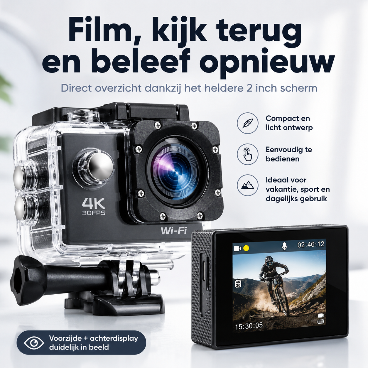 ActionPro™ | Waterdicht, Stofvrij En Schokbestendig Voor Elk Vakantieavontuur