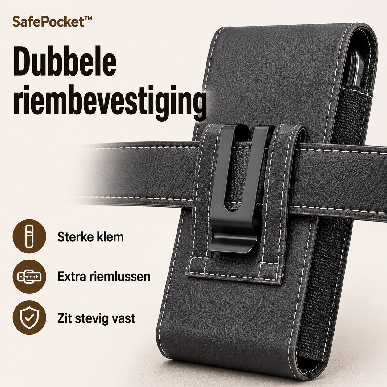 SafePocket™ – 100% Beschermd Tegen Vallen, Verliezen & Diefstal | 1+1 gratis