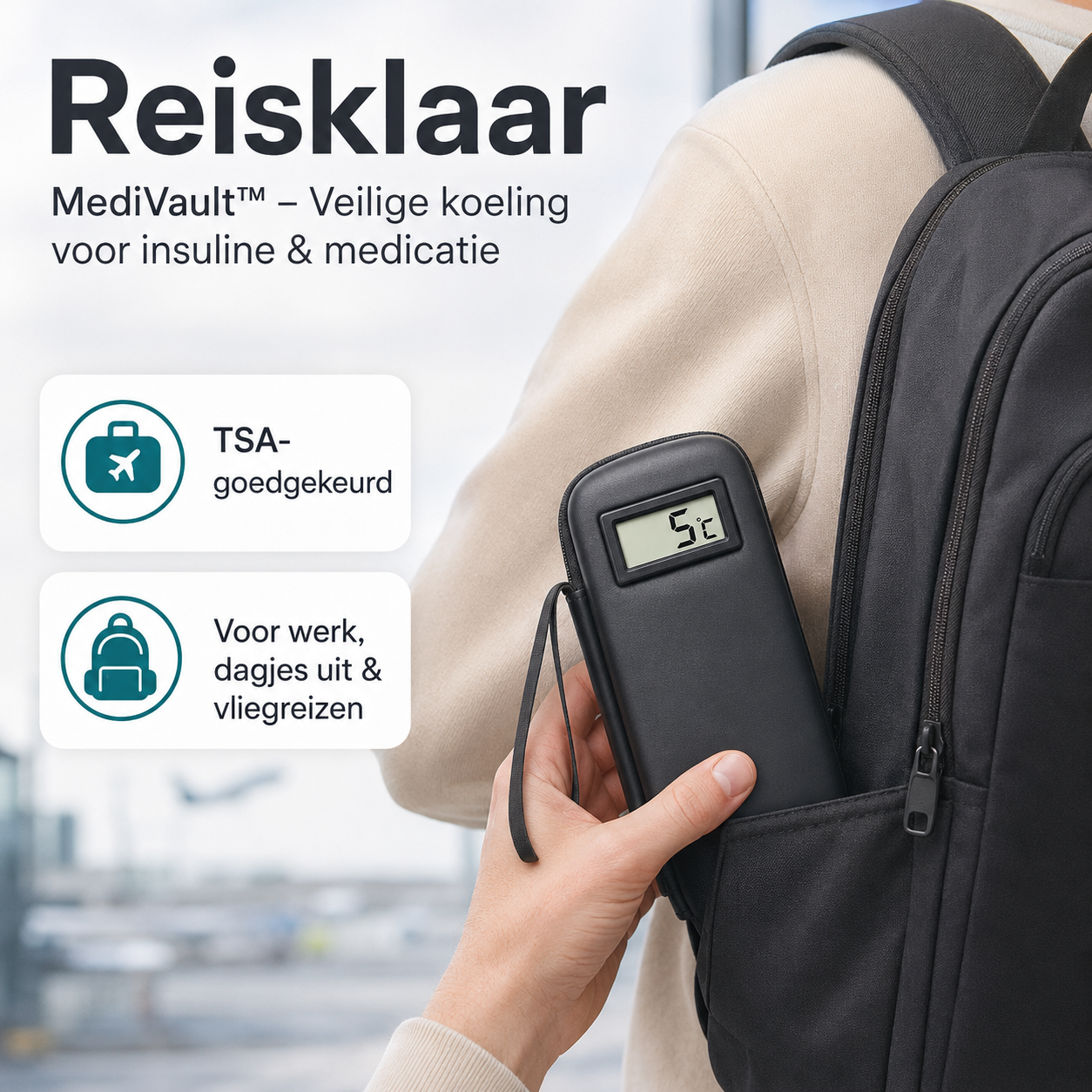 Medivault™ – Voorkomt bederf & houdt Insuline en medicijnen 8 uur gekoeld
