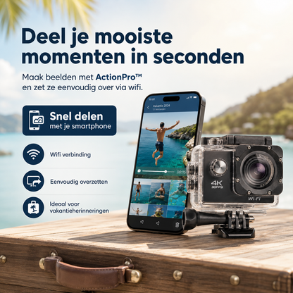 ActionPro™ | Waterdicht, Stofvrij En Schokbestendig Voor Elk Vakantieavontuur
