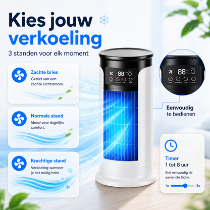 HydroBreeze™ draagbare airco | Directe Verkoeling Waar U Ook Bent