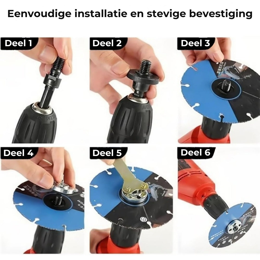 Adapterkit - Van boormachine naar slijpmachine