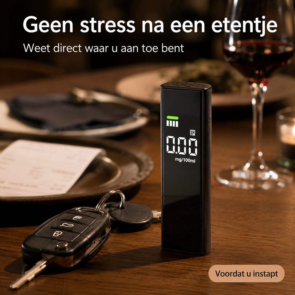DriveCheck™ | Uw eigen alcoholcontrole voor onderweg