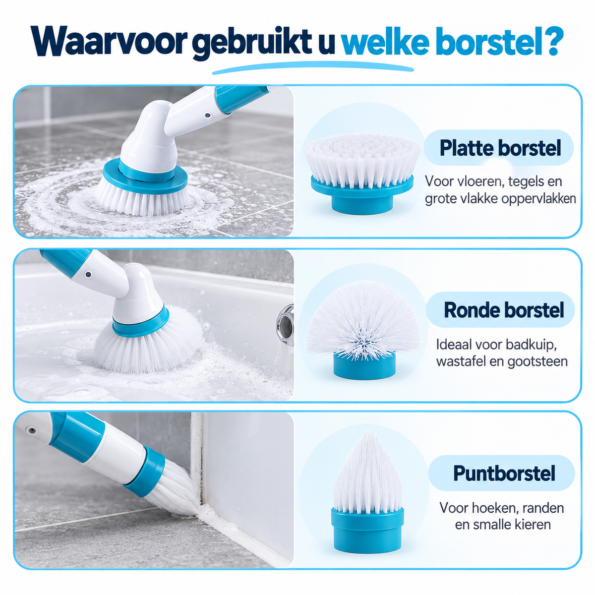 EasyScrub™ | Grondig schoonmaken zonder bukken, knielen of hard schrobben