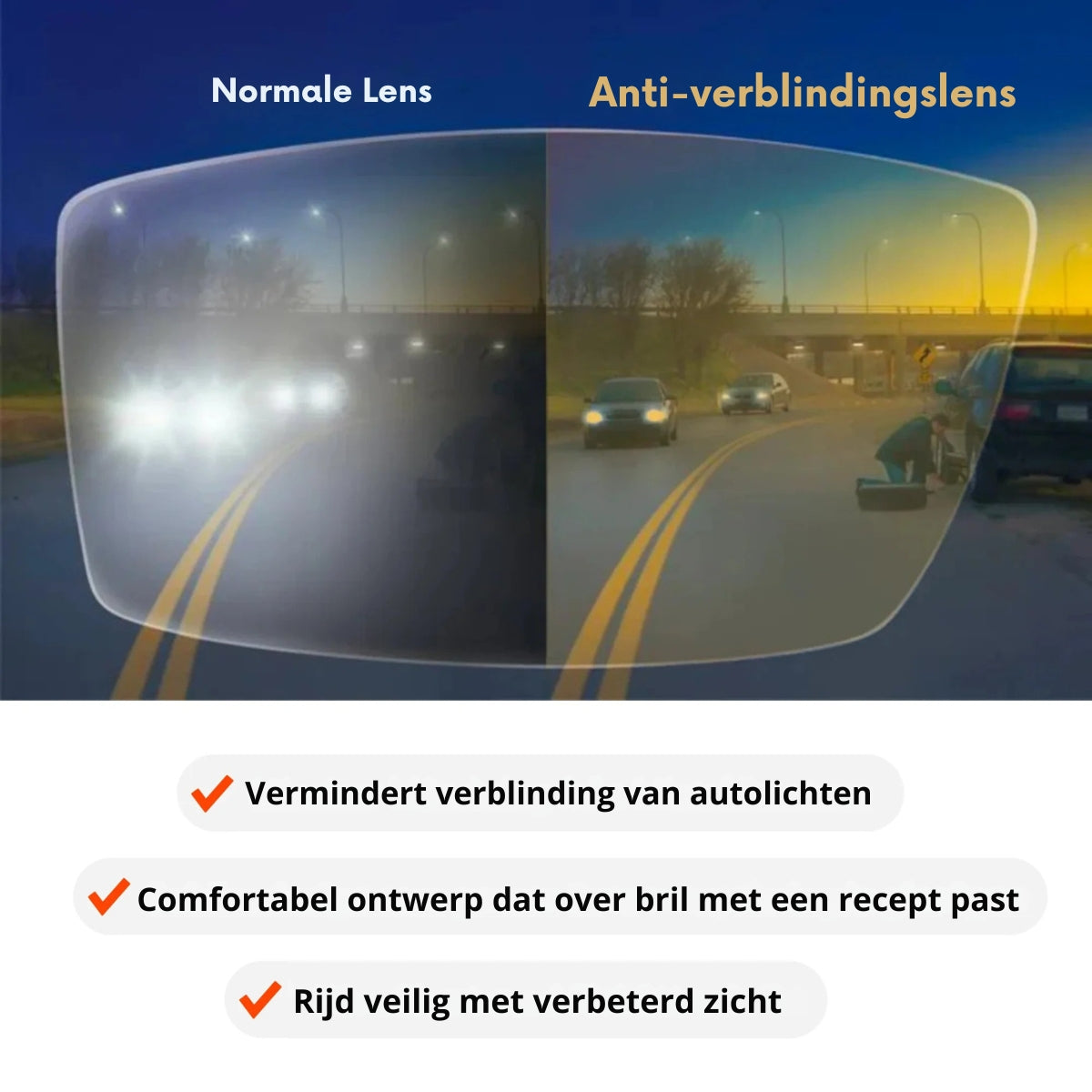 SafeVision™ | Helder zicht op de weg, ook bij felle koplampen en regen | 1+1 gratis