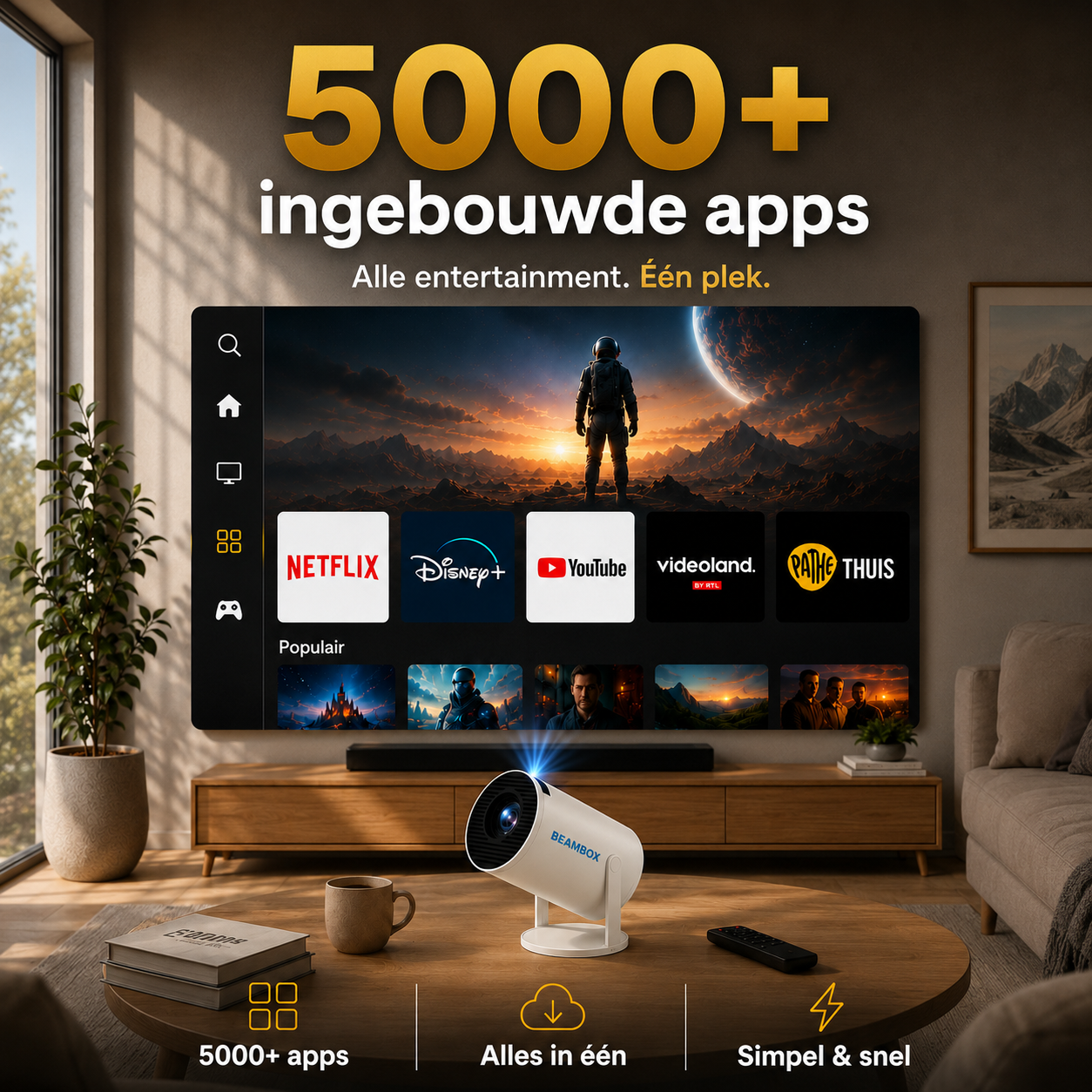 BeamBox 4K | Verander elke ruimte in een gigantische bioscoop