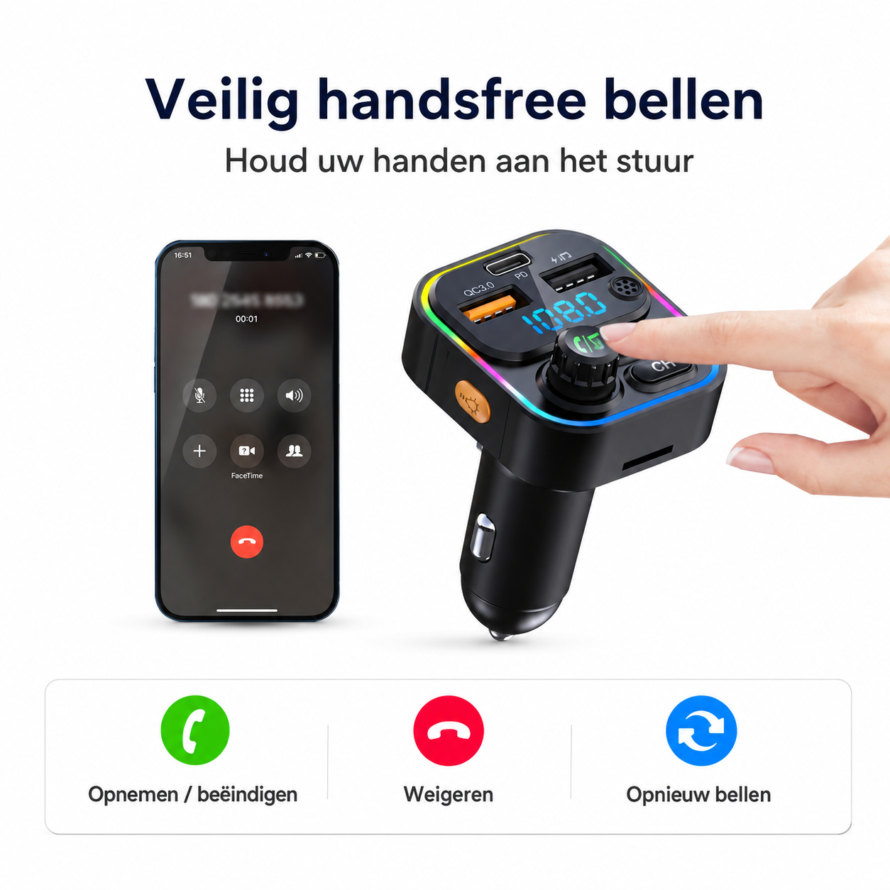 DriveSync™ | Muziek, handsfree bellen & snelladen in elke auto
