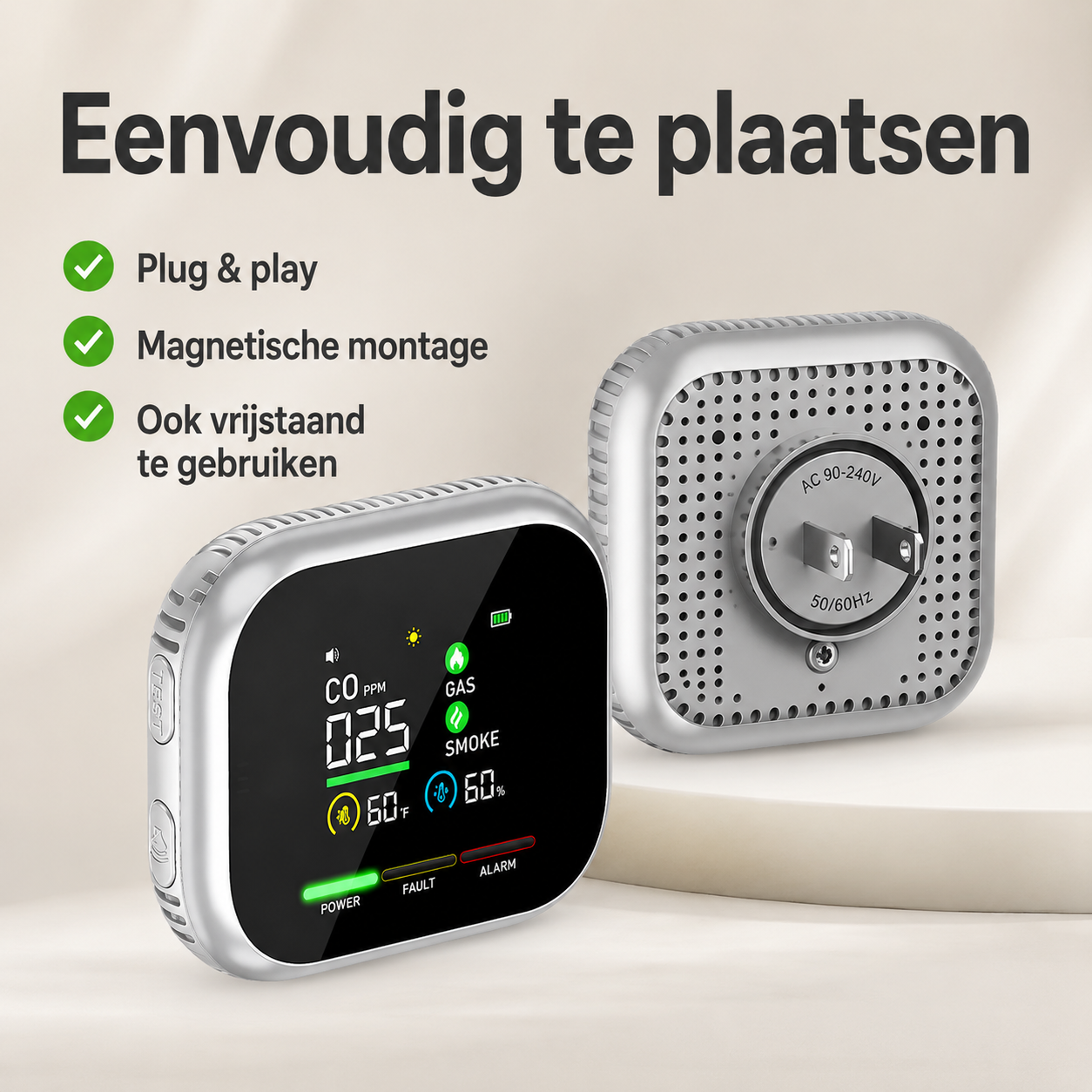 MultiSafe Pro™ – 100% bescherming tegen koolmonoxide, gas, rook en vocht