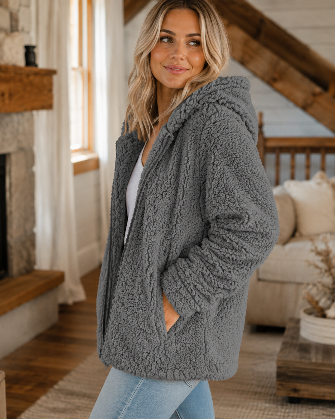 Teddy | Zacht en warm vest met rits