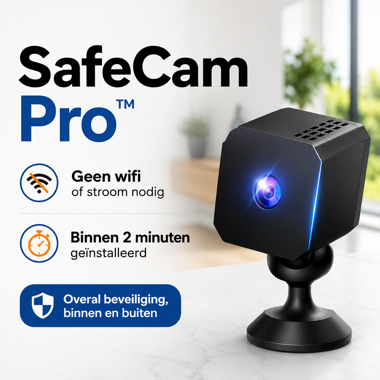 SafeCam Pro™ | Toujours en sécurité – même sans Wi-Fi ni électricité