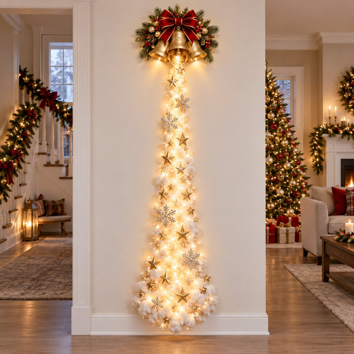 GlowStory™ | Verander een kale muur in een compleet kersttafereel