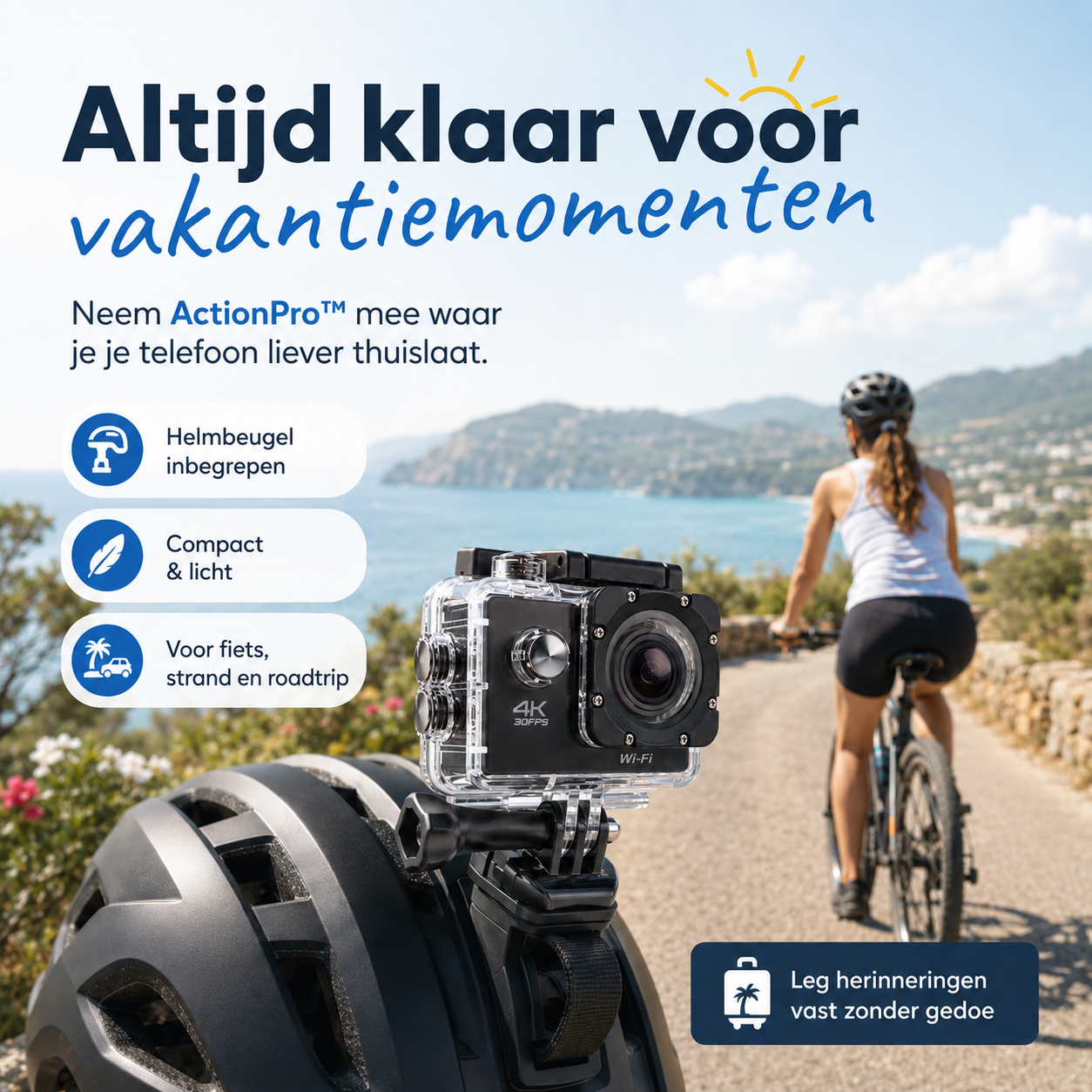 ActionPro™ | Waterdicht, Stofvrij En Schokbestendig Voor Elk Vakantieavontuur