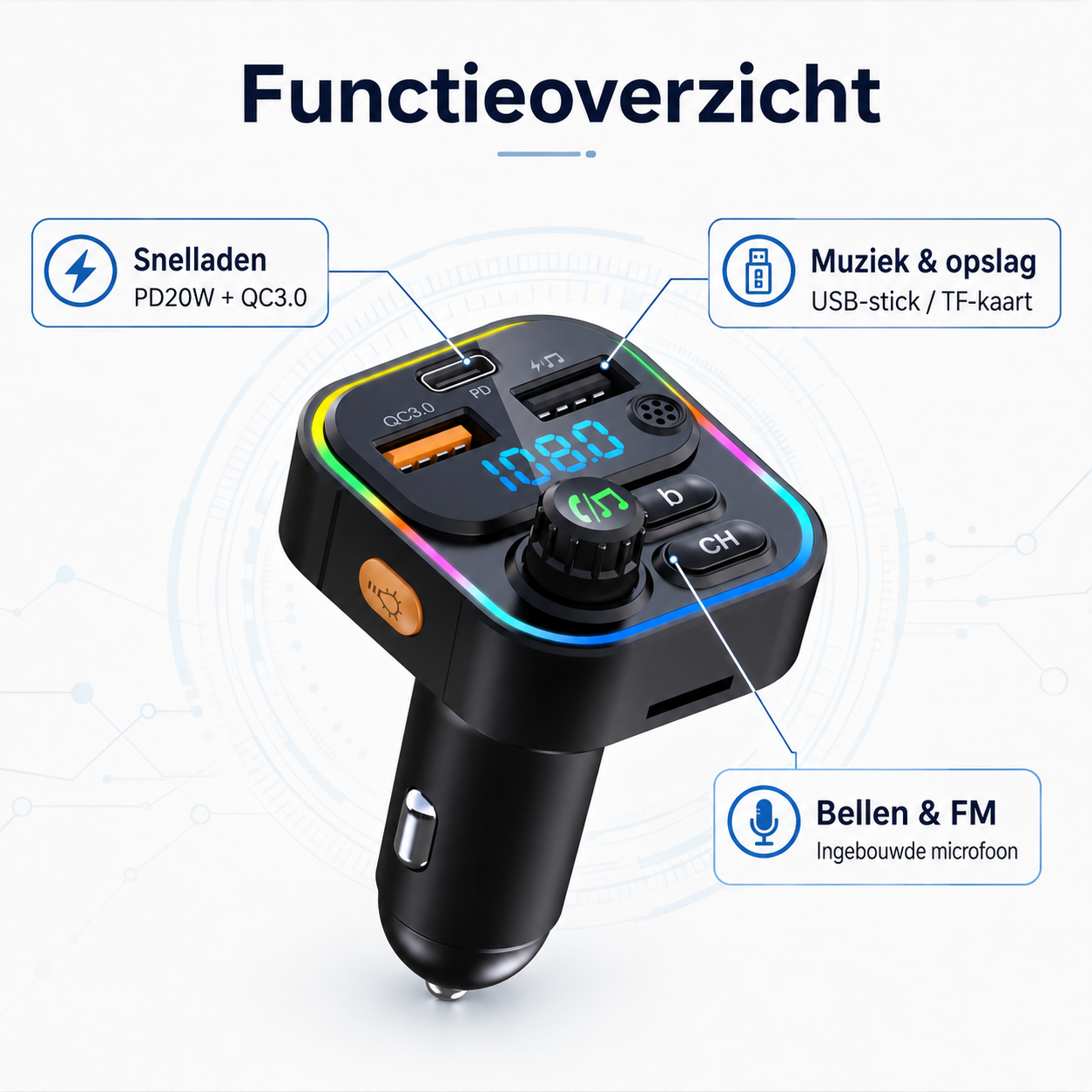 DriveSync™ | Muziek, handsfree bellen & snelladen in elke auto