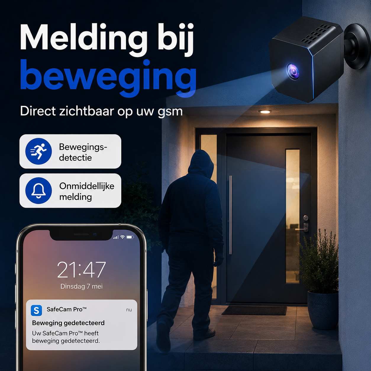 SafeCam Pro™ | Toujours en sécurité – même sans Wi-Fi ni électricité
