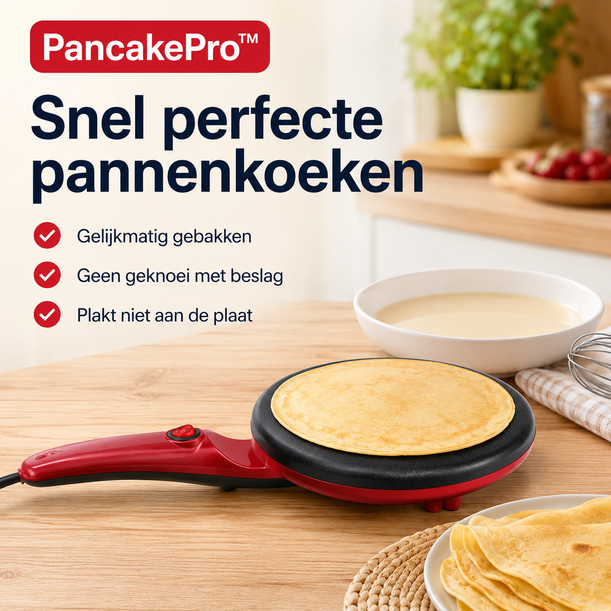 PancakePro™ | Binnen seconden perfecte pannenkoeken zonder geknoei