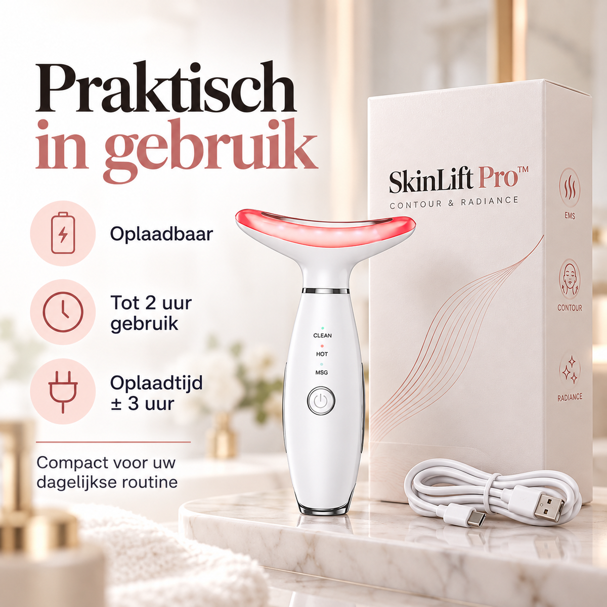 SkinLift Pro™ | Voor een strakker gezicht, stevigere hals & jongere uitstraling