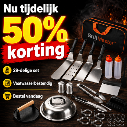 GrillMaster™ 29-delige set – Alles bij de hand voor de perfecte barbecue