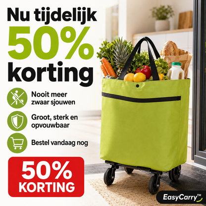 EasyCarry™ – Nooit Meer Tillen: Rol Je Boodschappen Moeiteloos Mee