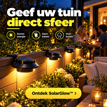 SolarGlow™ | Verlicht uw tuin zonder kabels, stopcontact of stroomkosten | 1+1 gratis