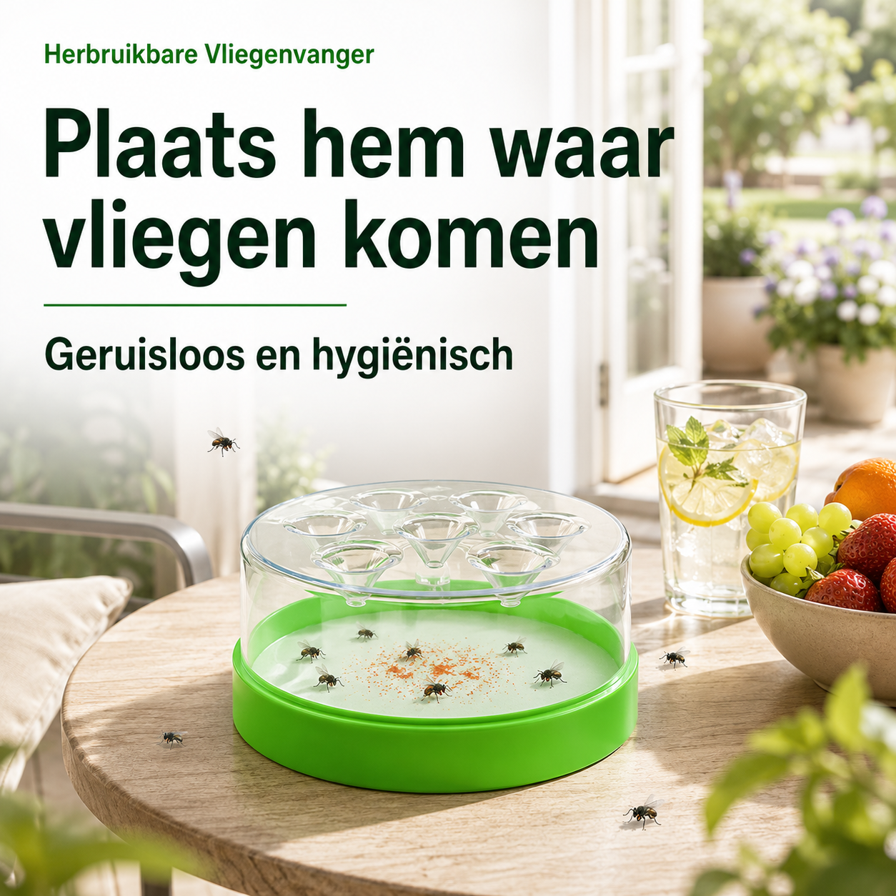 FlyTrap™ | De slimme, herbruikbare vliegenvanger voor een vliegvrij huis
