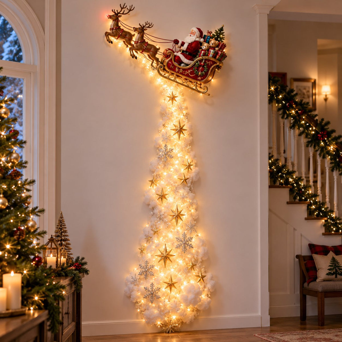 GlowStory™ | Verander een kale muur in een compleet kersttafereel