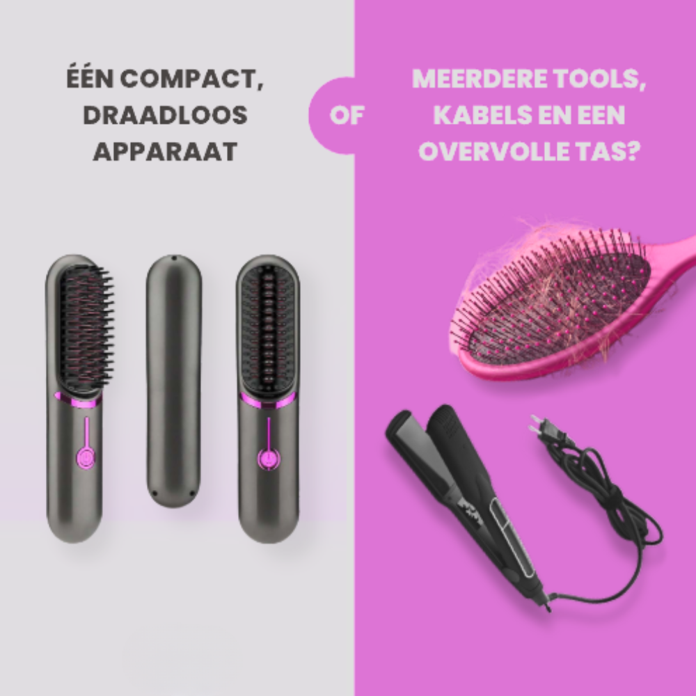Nuvolo Brush Pro™ | Zeg vaarwel tegen plat haar: de hele dag lift en glans zonder schade!