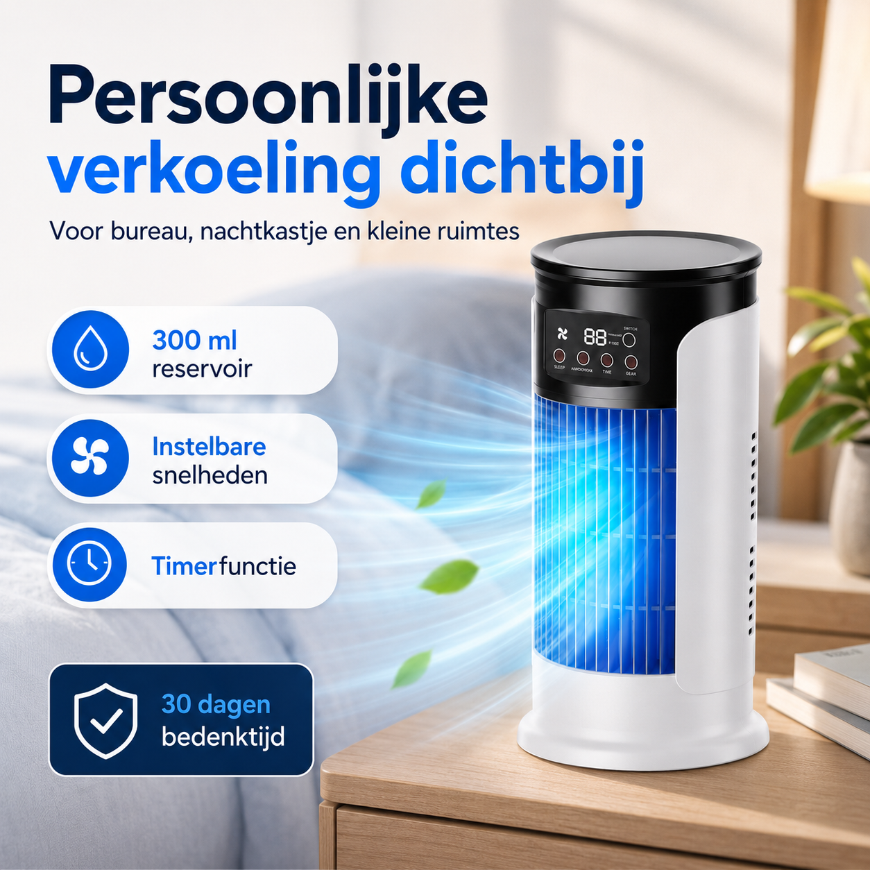 HydroBreeze™ draagbare airco | Directe Verkoeling Waar U Ook Bent