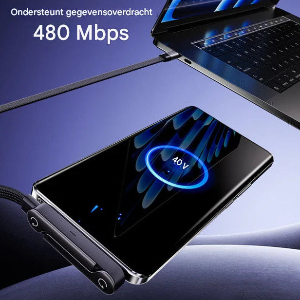 PowerStand™ | De sterkste oplaadkabel met een onzichtbare standaard