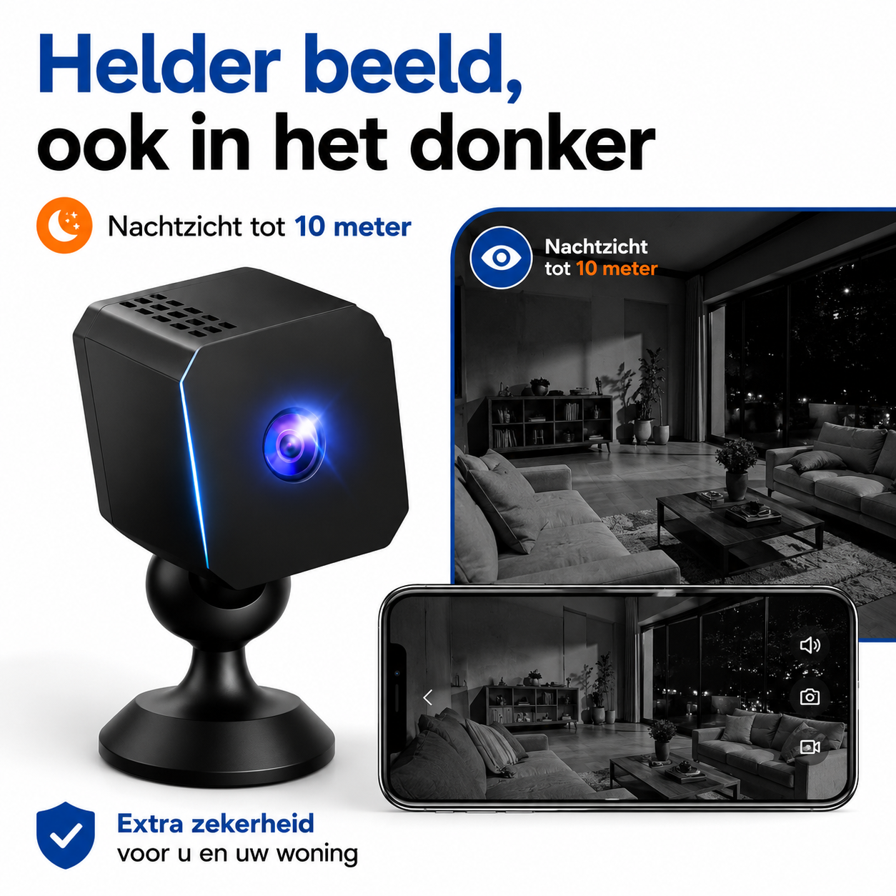 SafeCam Pro™ | Toujours en sécurité – même sans Wi-Fi ni électricité