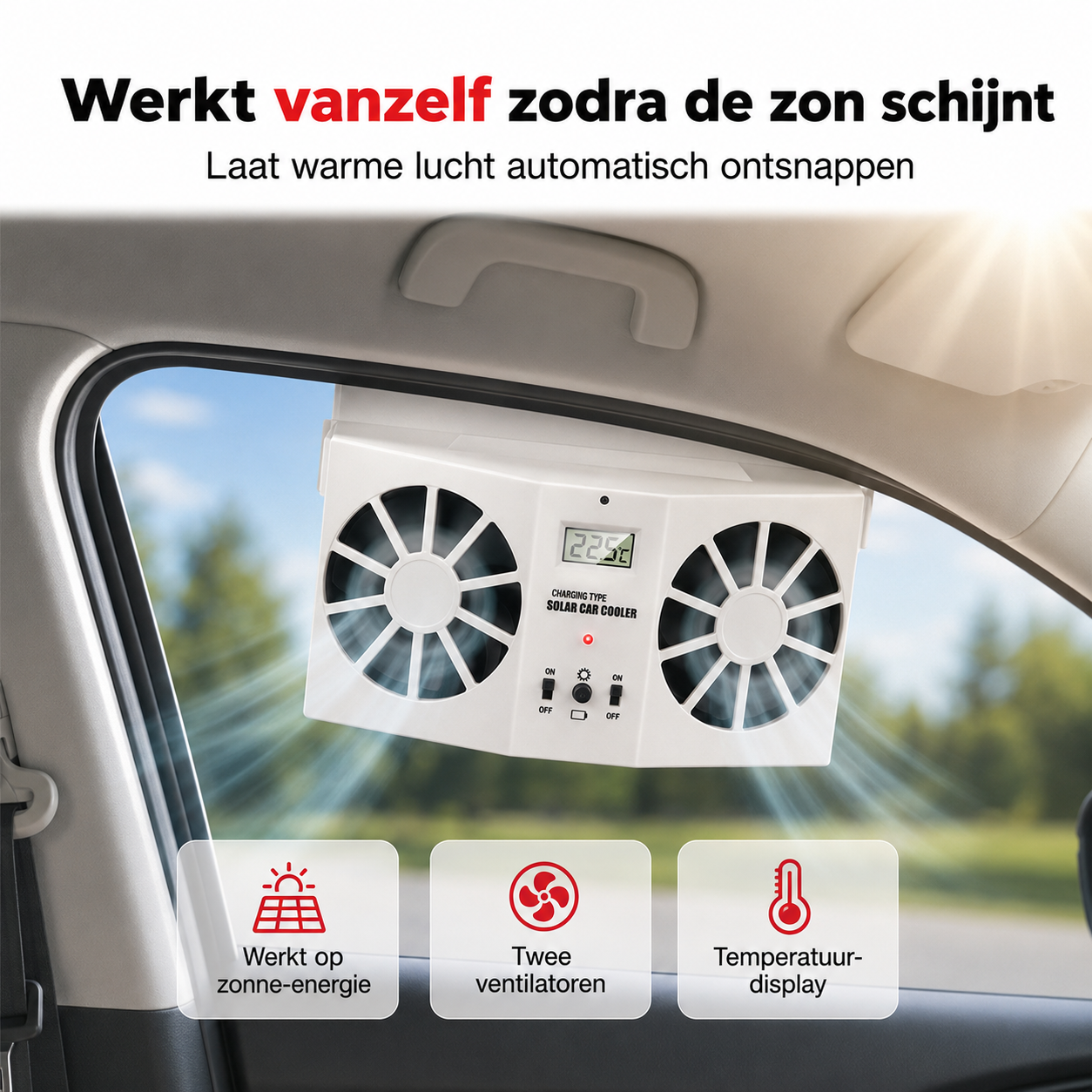 SolarBreeze™ | Nooit Meer Instappen In Een Snikhete Auto