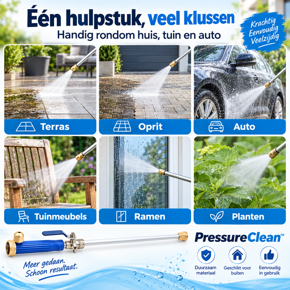 PressureClean™ | Krachtig reinigen met uw tuinslang – zonder zware hogedrukreiniger