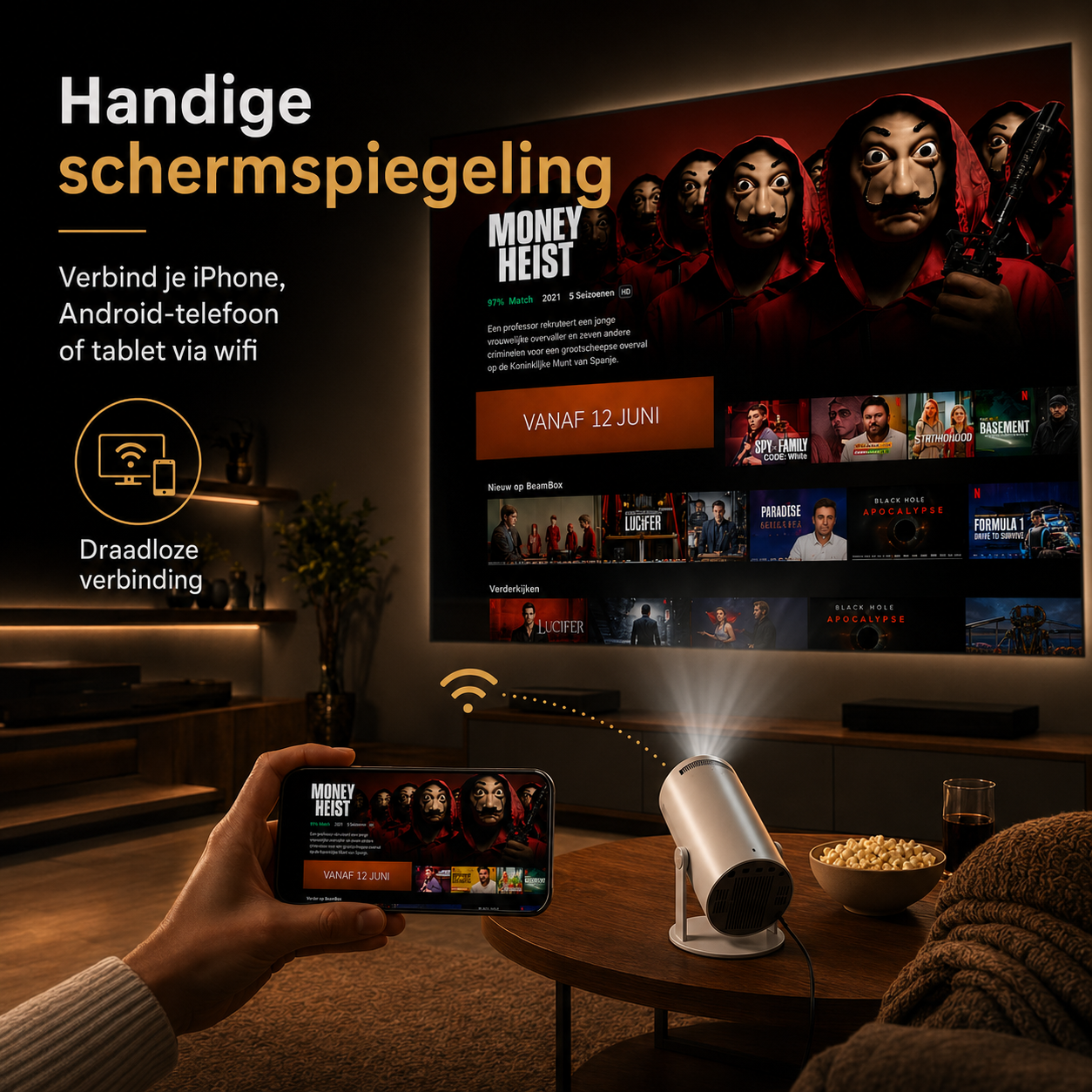 BeamBox 4K | Verander elke ruimte in een gigantische bioscoop