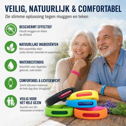 MosquitoShield™ | Natuurlijke bescherming tegen muggen en teken | 1+2 gratis