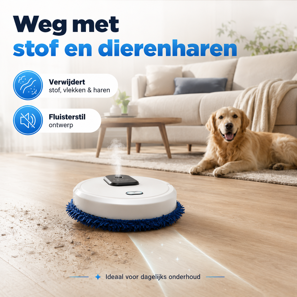 Moppy™ 5in1 slimme huishoudrobot | Nooit meer zelf de vloer schoonmaken!