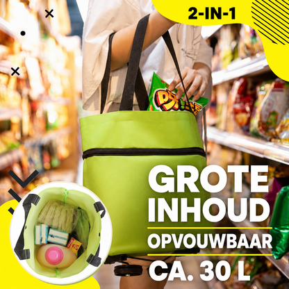EasyCarry™ – Nooit Meer Tillen: Rol Je Boodschappen Moeiteloos Mee