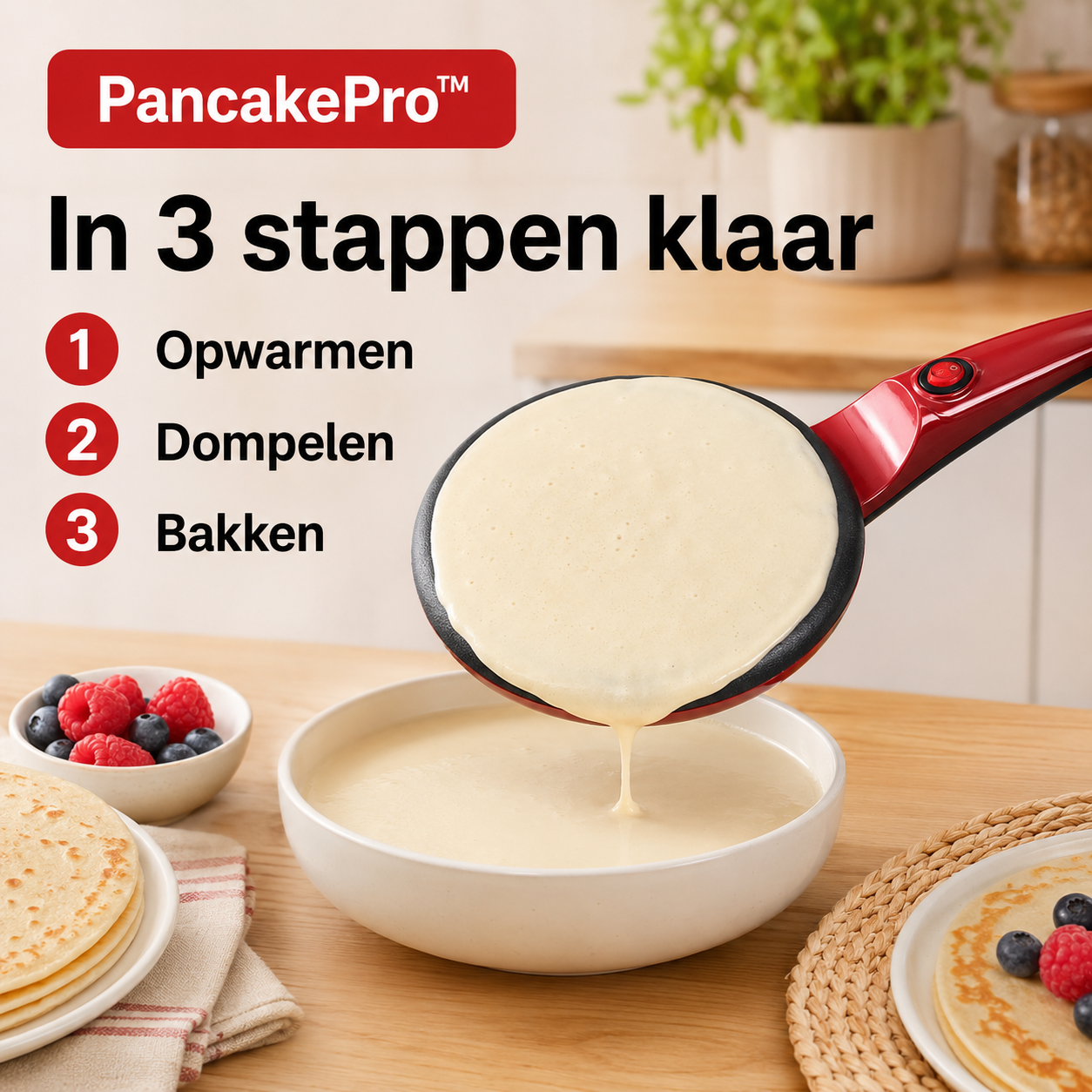 PancakePro™ | Binnen seconden perfecte pannenkoeken zonder geknoei