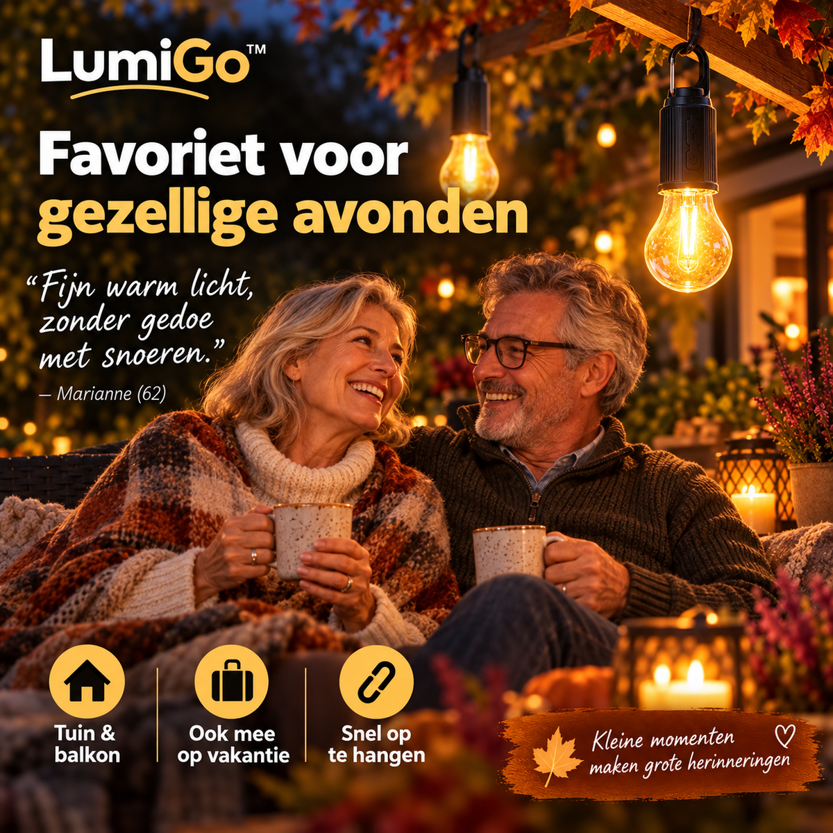 LumiGo™ | Overal direct warm licht zonder kabels of stopcontact | 2+2 gratis