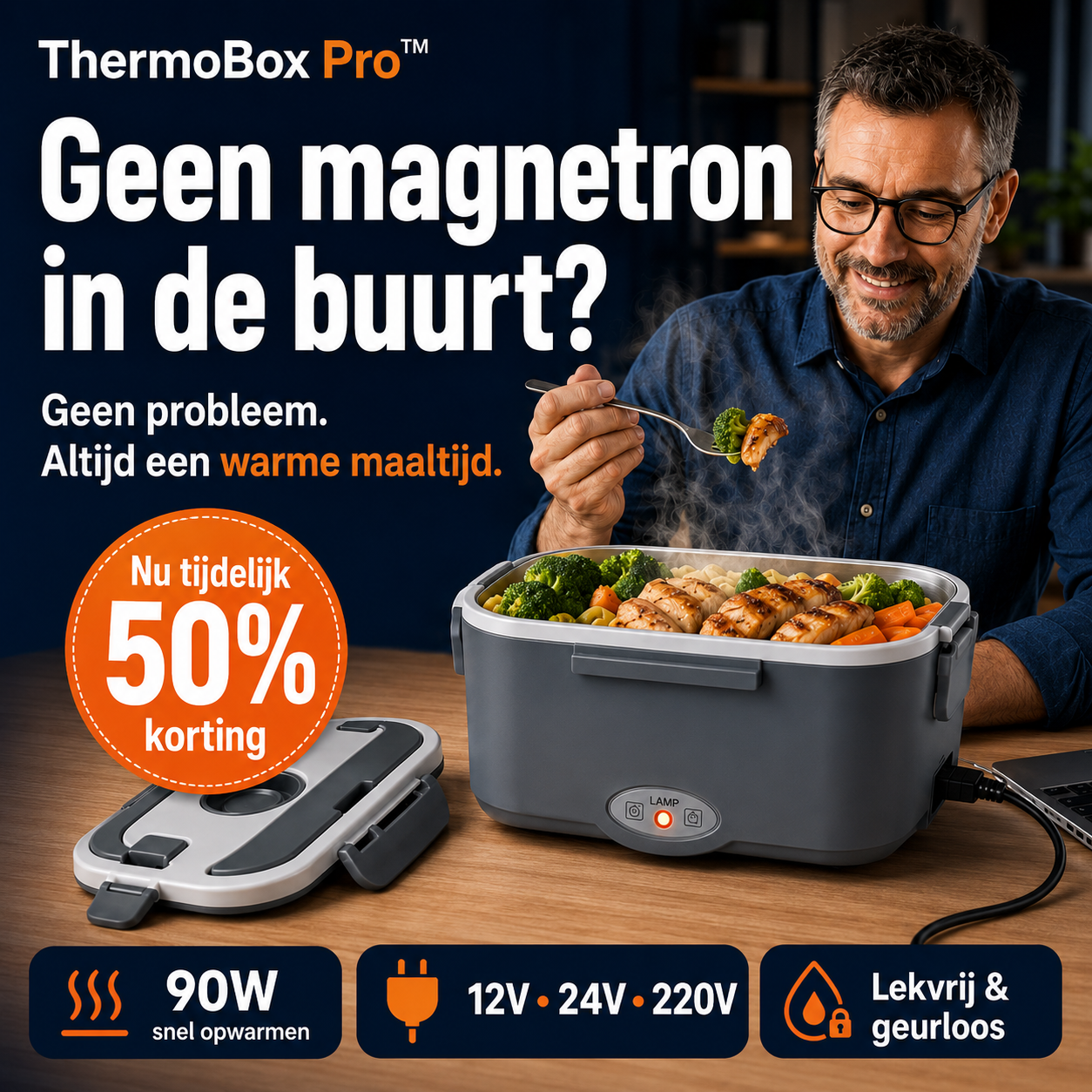 ThermoBox Pro™ – Warm Eten Waar U Ook Bent: De Slimme Magnetron-Vervanger