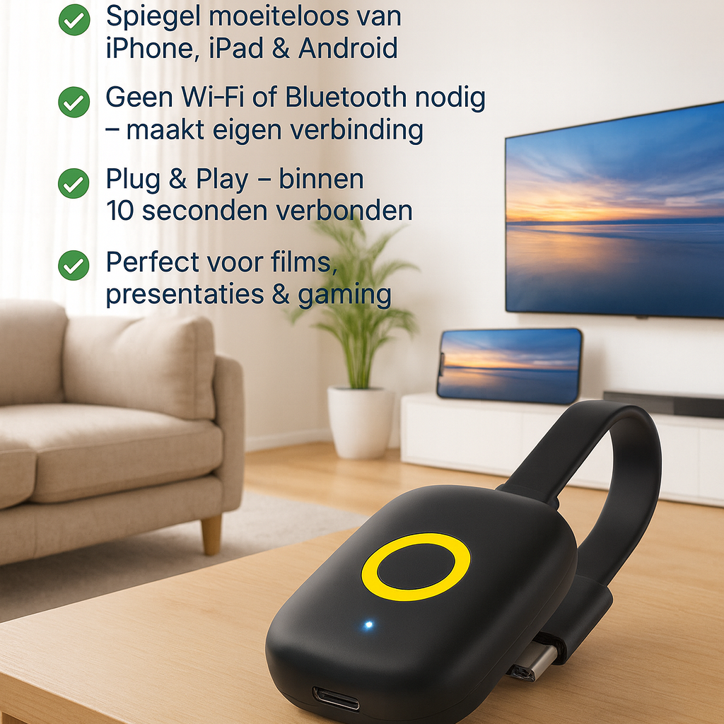 StreamLink™ | Stream alles direct op groot scherm, zonder wifi