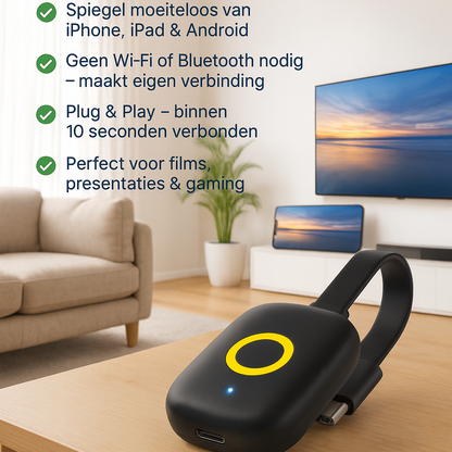 StreamLink™ | Stream alles direct op groot scherm, zonder wifi