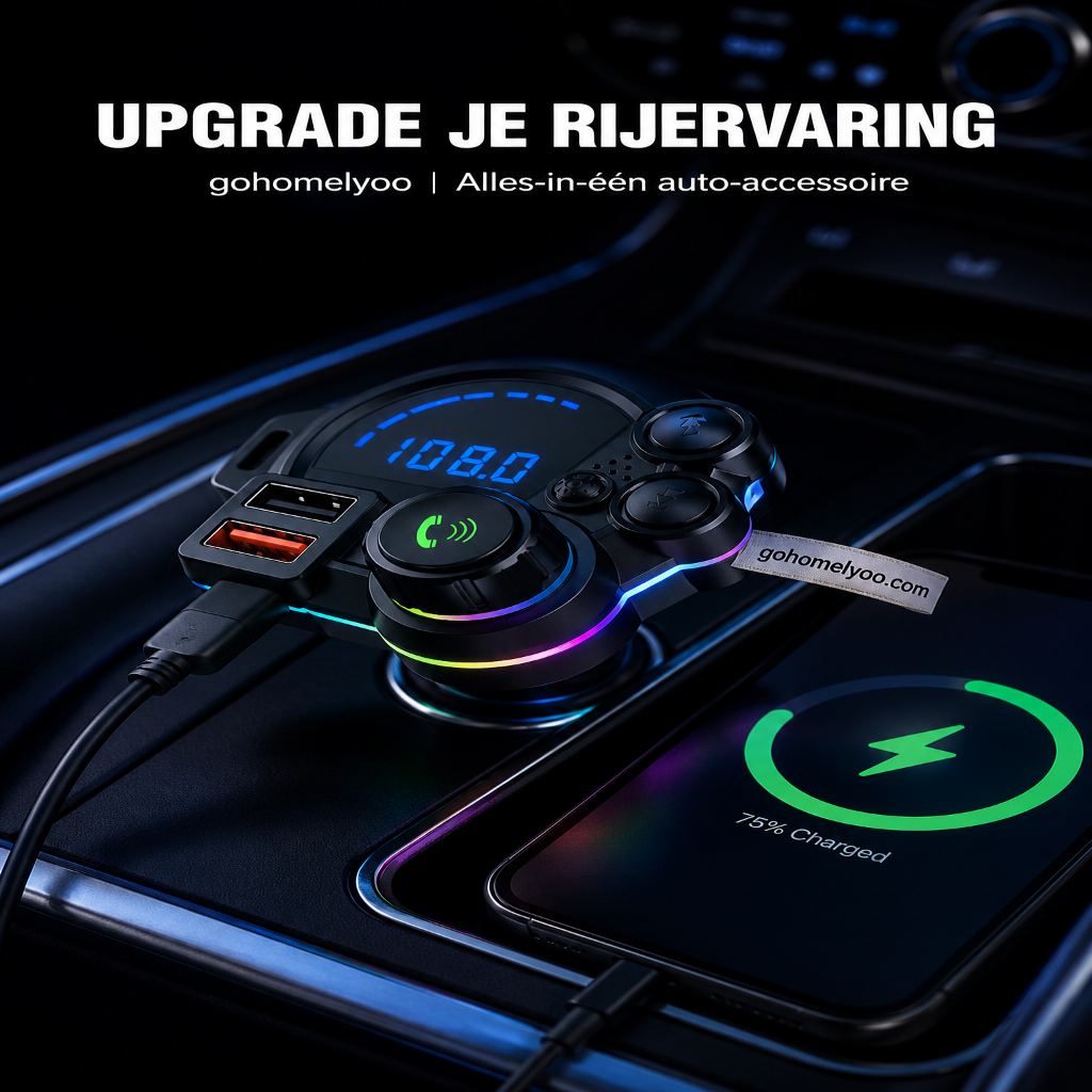 🚗 Bluetooth 5.0 FM-zender｜Maak je Auto Draadloos met Muziek, Bellen en Snelladen