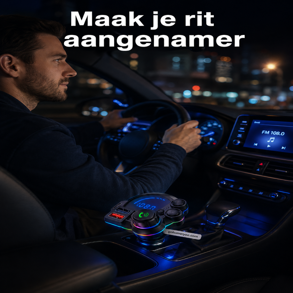 🚗 Bluetooth 5.0 FM-zender｜Maak je Auto Draadloos met Muziek, Bellen en Snelladen
