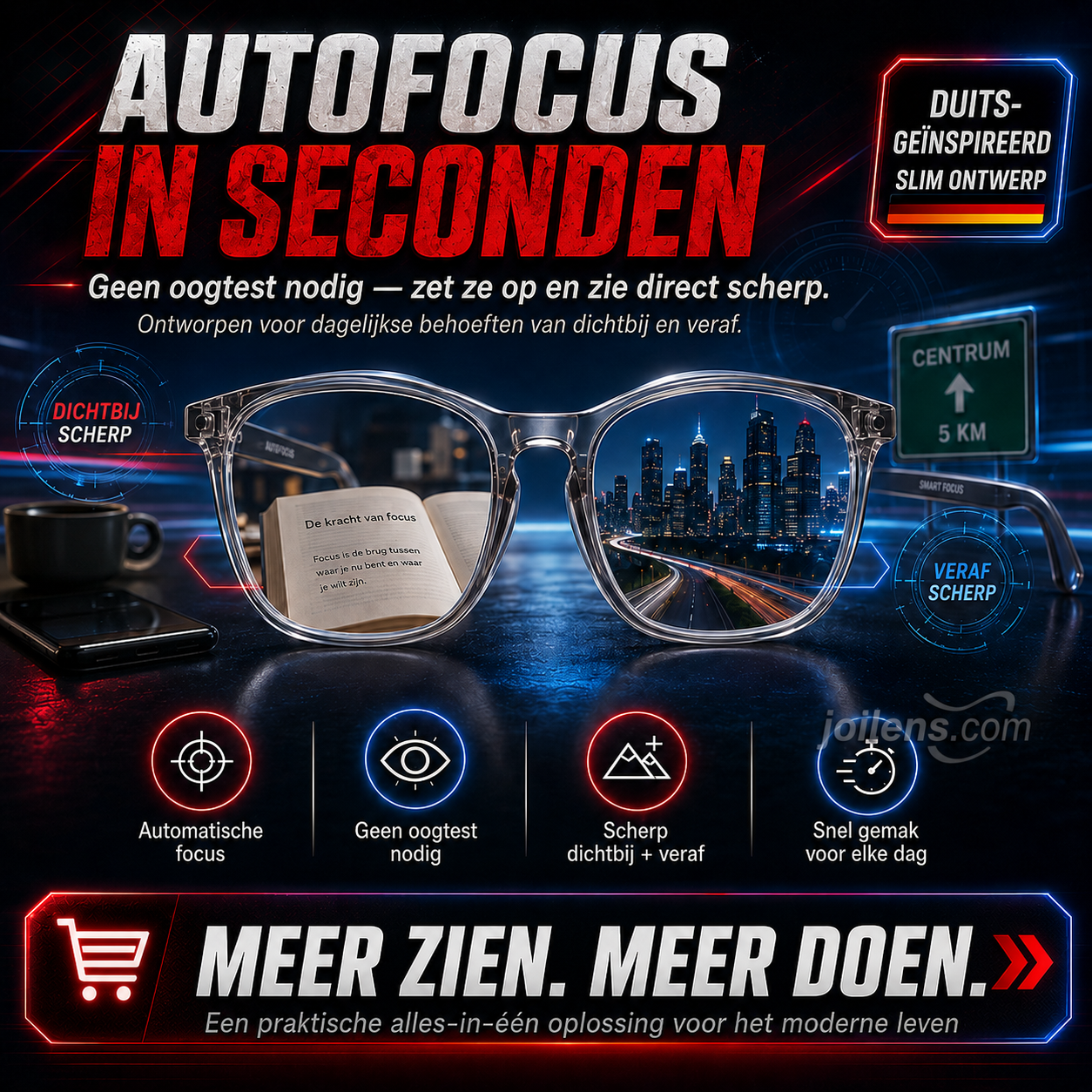 Een slimme bril met autofocus, ontwikkeld door een brillenfabrikant met een eeuwenlange geschiedenis!