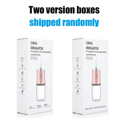 Monddouche Draagbare Tandheelkundige Water Flosser USB Oplaadbare Waterstraal Floss Tandenstoker 4 Jet Tip 220 ml 3 Modi