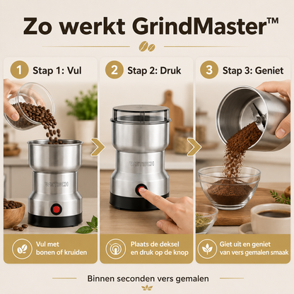 GrindMaster™ | Le seul moulin avec de l'inox indestructible, sans microplastique