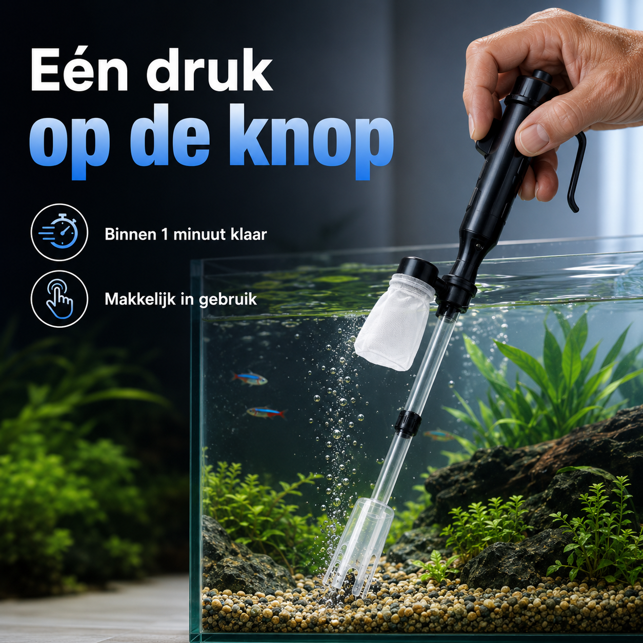 AquaClean Pro™ | De makkelijke manier om uw aquarium schoon te houden