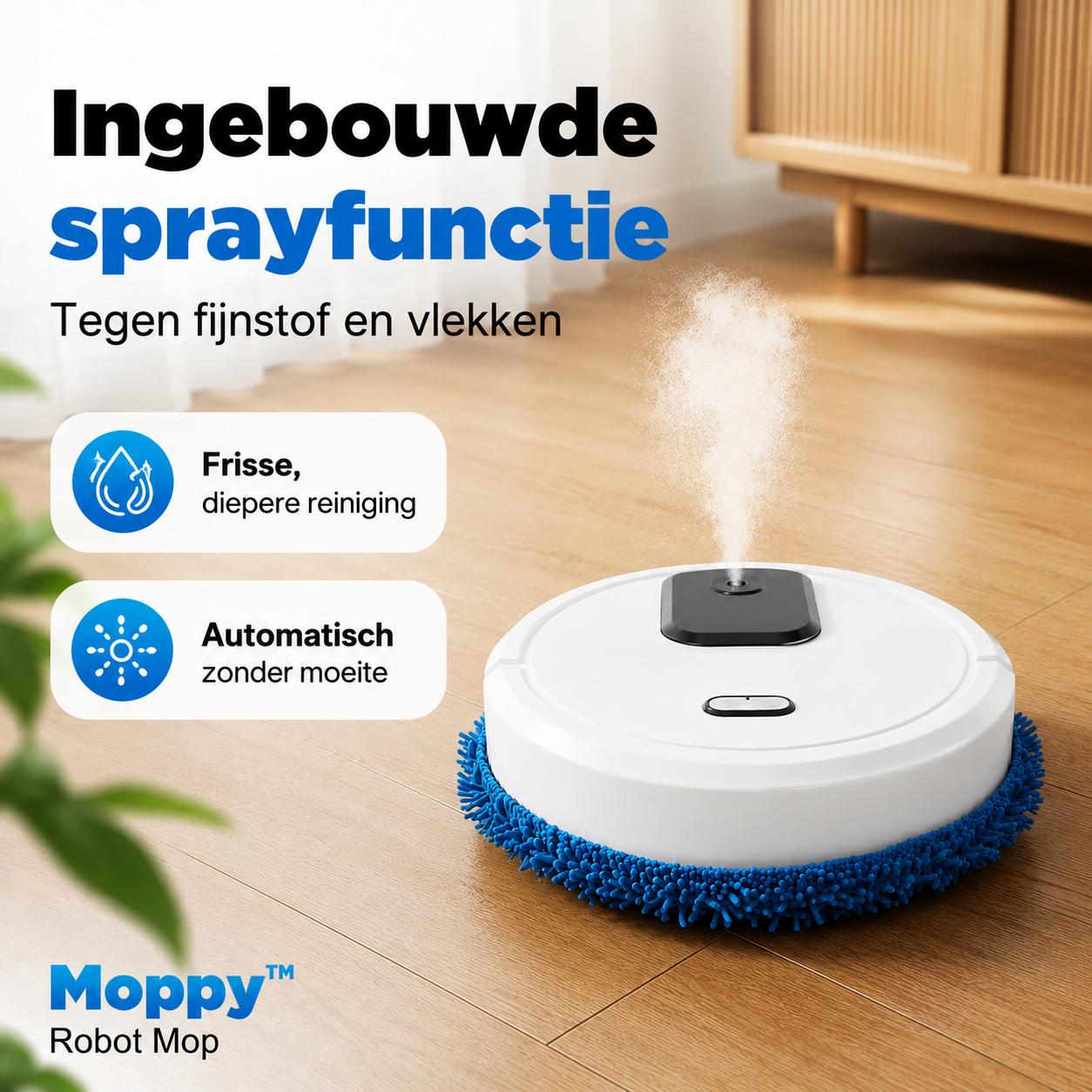 Moppy™ 5in1 slimme huishoudrobot | Nooit meer zelf de vloer schoonmaken!