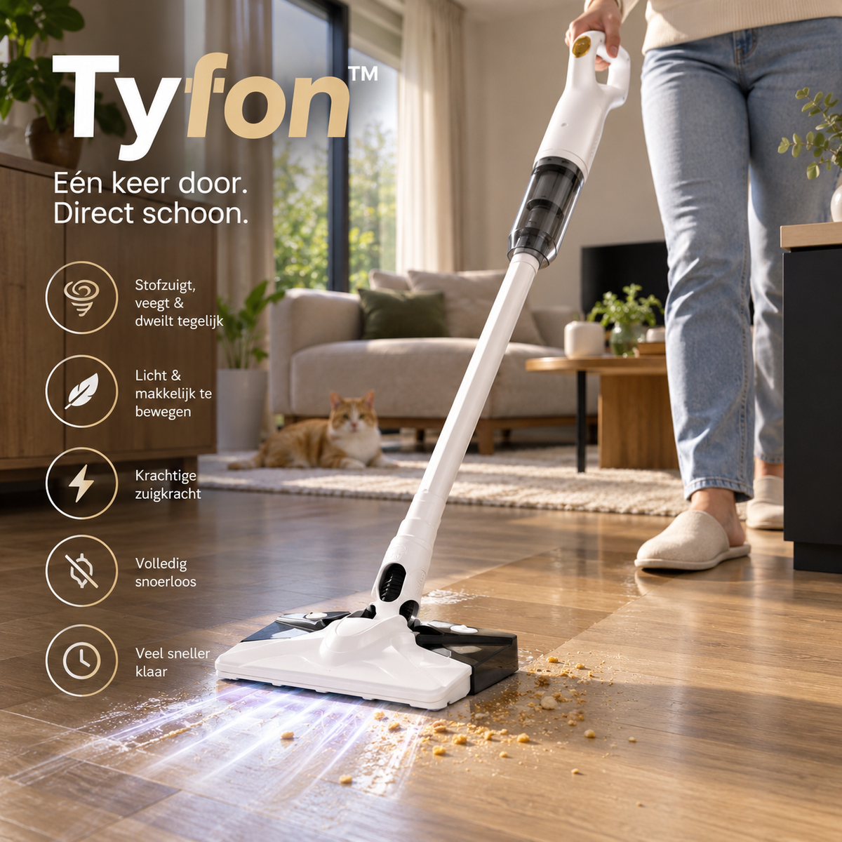 Tyfon | Aspirateur et nettoyeur sans fil 2 en 1