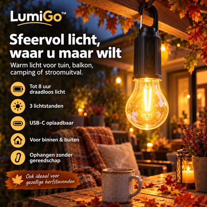 LumiGo™ | Overal direct warm licht zonder kabels of stopcontact | 2+2 gratis