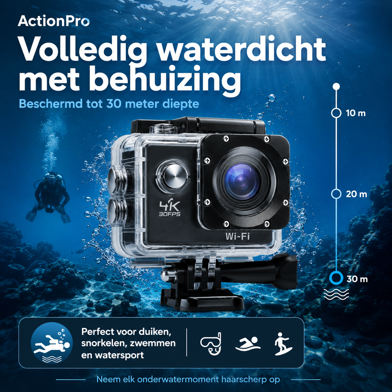 ActionPro™ | Waterdicht, Stofvrij En Schokbestendig Voor Elk Vakantieavontuur